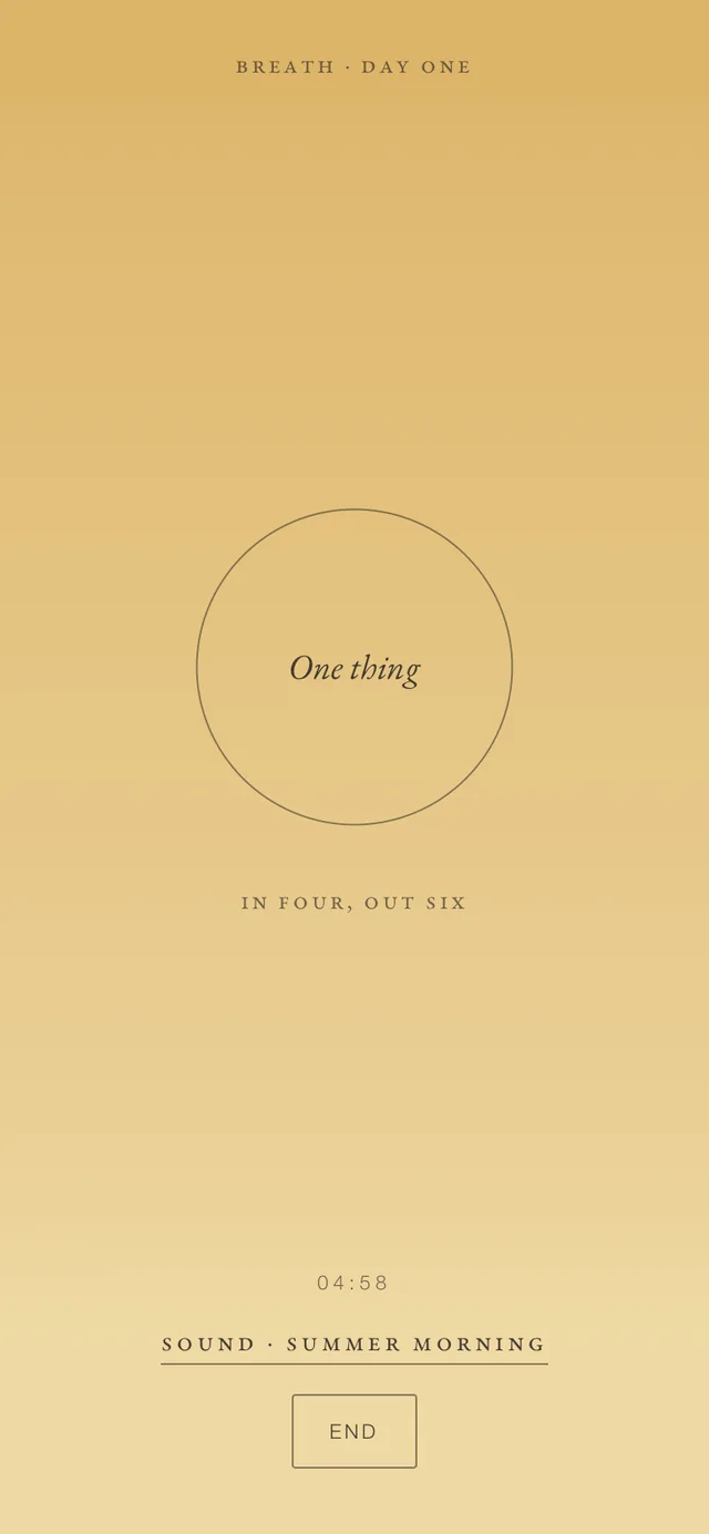The breath practice: a ring that breathes with you.